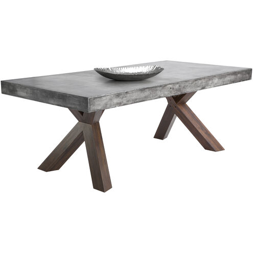 Warwick 78.75 X 39.5 inch Grey / Medium Brown Dining Table